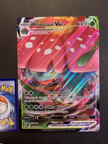 Venusaur VMAX FULL ART 330 HP // Oversized Pokémon kaart