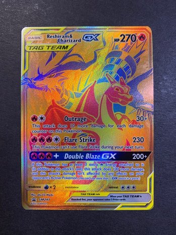 GOLD Reshiram & Charizard GX Full Art