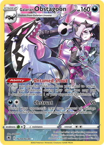 Galarian Obstagoon - TG10/TG30 - Ultra Rare // Pokémon kaart (Astral Radiance)