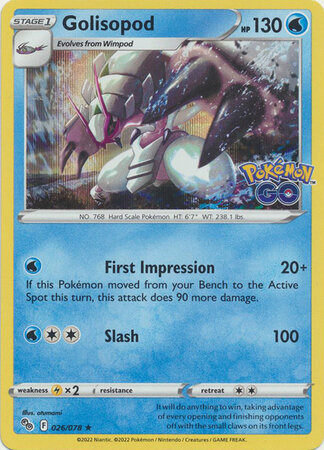 Golisopod - 026/078 - Holo Rare // Pokémon kaart (Pokémon GO)