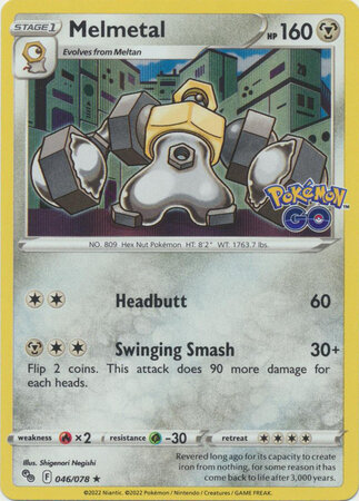 Melmetal - 046/078 - Holo Rare // Pokémon kaart (Pokémon GO)