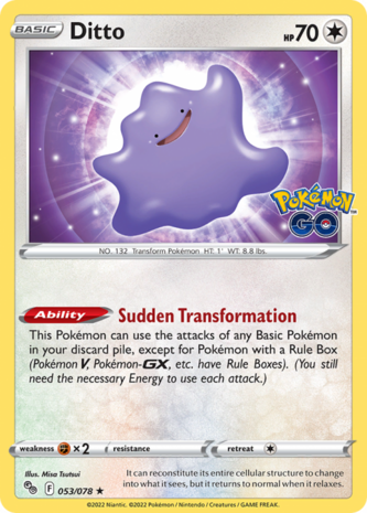 Ditto - 053/078 - Holo Rare // Pokémon kaart (Pokémon GO)