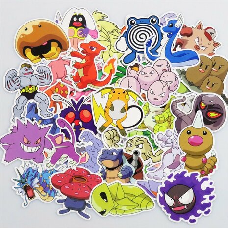 72x Pokémon Stickers (voordeel assortiment)