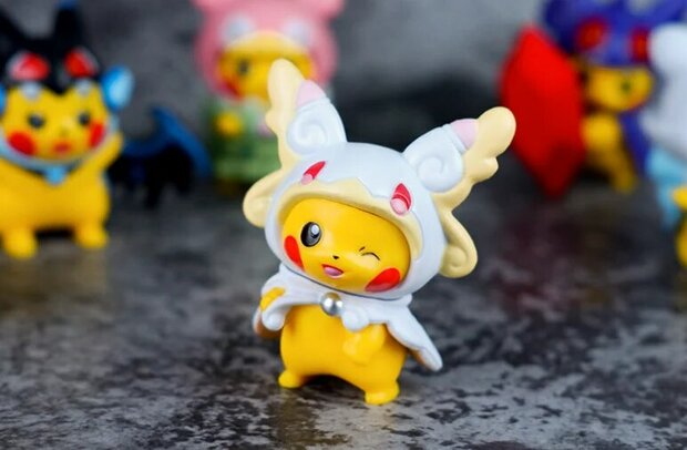 Pikachu's Cosplay Actiefiguren - Mega Charizard 6-8cm