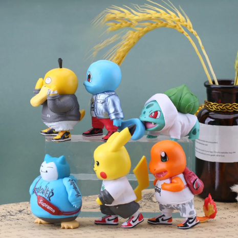 Pokémon - Streetwear Actiefiguren - Squirtle  8-10cm
