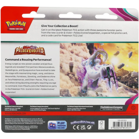 Pokémon – Paldea Evolved – 3 Pack Blister Varoom