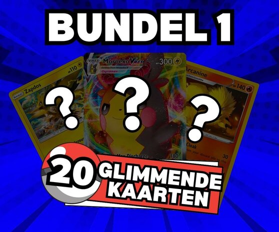 20 x GLIMMENDE Pokémon Kaarten! (35% KORTING) Holo/Glitter/EX/FULL-ART