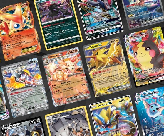MEGA Pokémon kaarten bundel: (117 kaarten waaronder VSTAR, GX, zeldzame en glimmende kaarten)