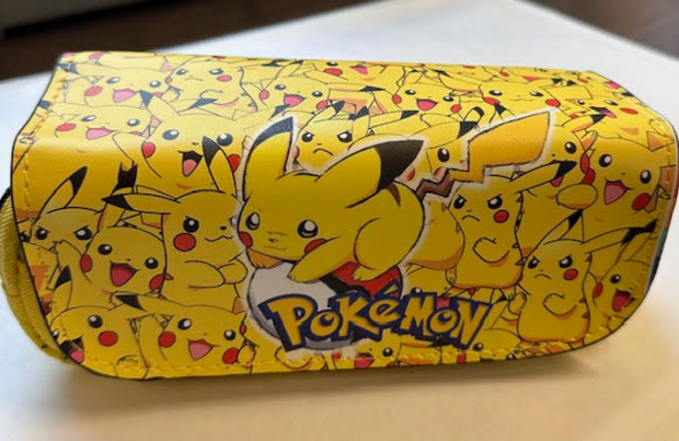 Pikachu Etui met dubbele rits geel