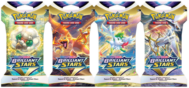 Pokémon TCG: Sword Shield-Brilliant Stars Sleeved Booster Pack