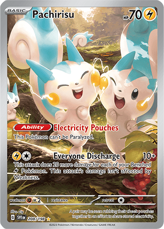 Pachirisu Illustration Rare - SVI 208 - Pokémon kaart (Scarlet & Violet)