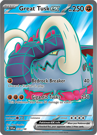 Great Tusk EX Ultra Rare - SVI 230 - Pokémon kaart (Scarlet & Violet)