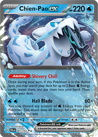 Chien-Pao EX Double Rare - PAL 061 - Pokémon kaart (Scarlet & Violet - Paldea Evolved)