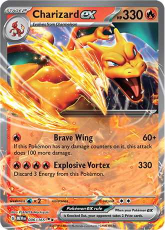 Charizard EX Double Rare - MEW 006 - Pokémon kaart (Scarlet & Violet - 151)