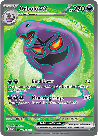 Arbok EX Ultra Rare - MEW 185 - Pokémon kaart (Scarlet & Violet - 151)