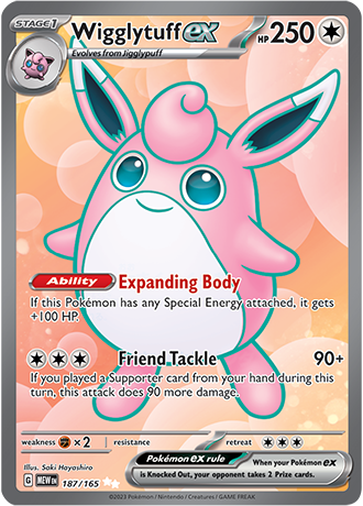 Wigglytuff EX Ultra Rare - MEW 187 - Pokémon kaart (Scarlet & Violet - 151)