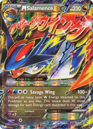 M Salamence EX XY171 - Oversized Pokemon Kaart