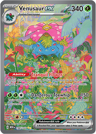 Venusaur EX Special Illustration Rare - MEW 198 - Pokémon kaart (Scarlet & Violet - 151)