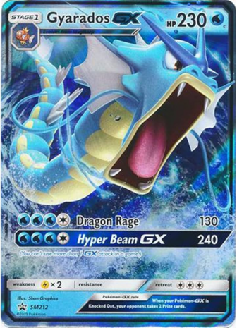 Gyarados GX - SM212 - Oversized Pokemon Kaart