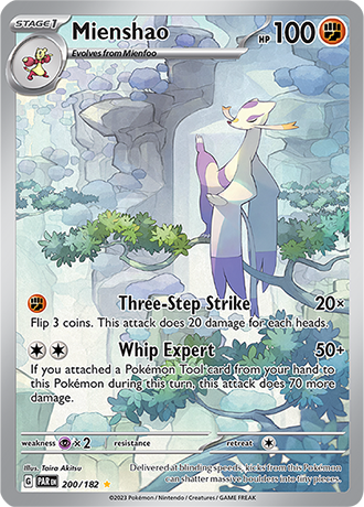 Mienshao Illustration Rare - PAR 200 - Pokémon kaart (Scarlet & Violet - Paradox Rift)