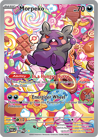 Morpeko Illustration Rare - PAR 206 - Pokémon kaart (Scarlet & Violet - Paradox Rift)