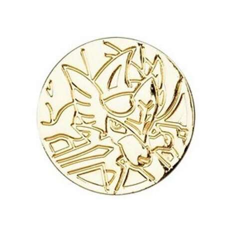 Metalen Zacian Collectible Coin (goud)