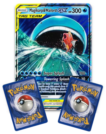 Magikarp & Wailord GX (TAG TEAM) 300 HP // Oversized Pokémon kaart