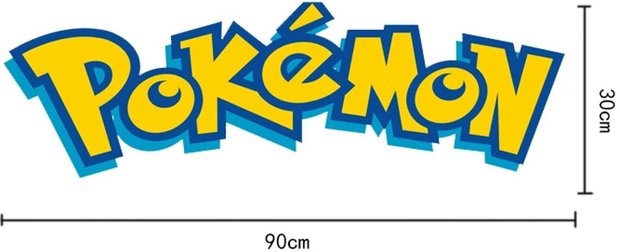 Pokémon XL Muursticker (90x30cm)
