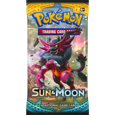 Pokémon Kaarten Sun & Moon Booster Pack (10 kaarten)
