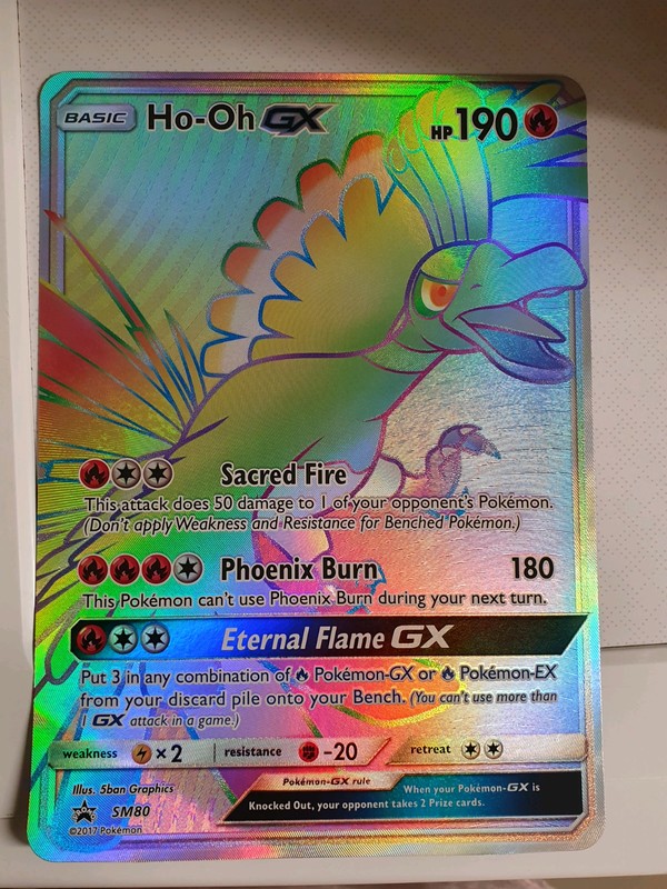 Carta Pokemon Jumbo Ho-oh Gx Rainbow (pt) Original + Brindes