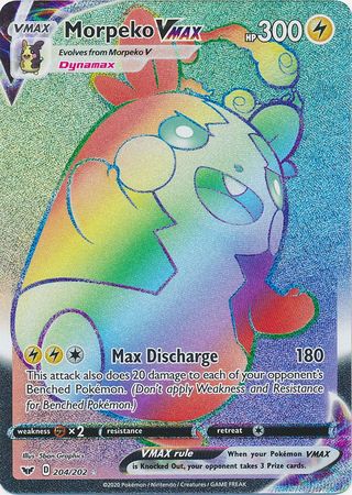 Morpeko Vmax Hyper Rare Rainbow Pokemon Kaart Depokemonshop Nl