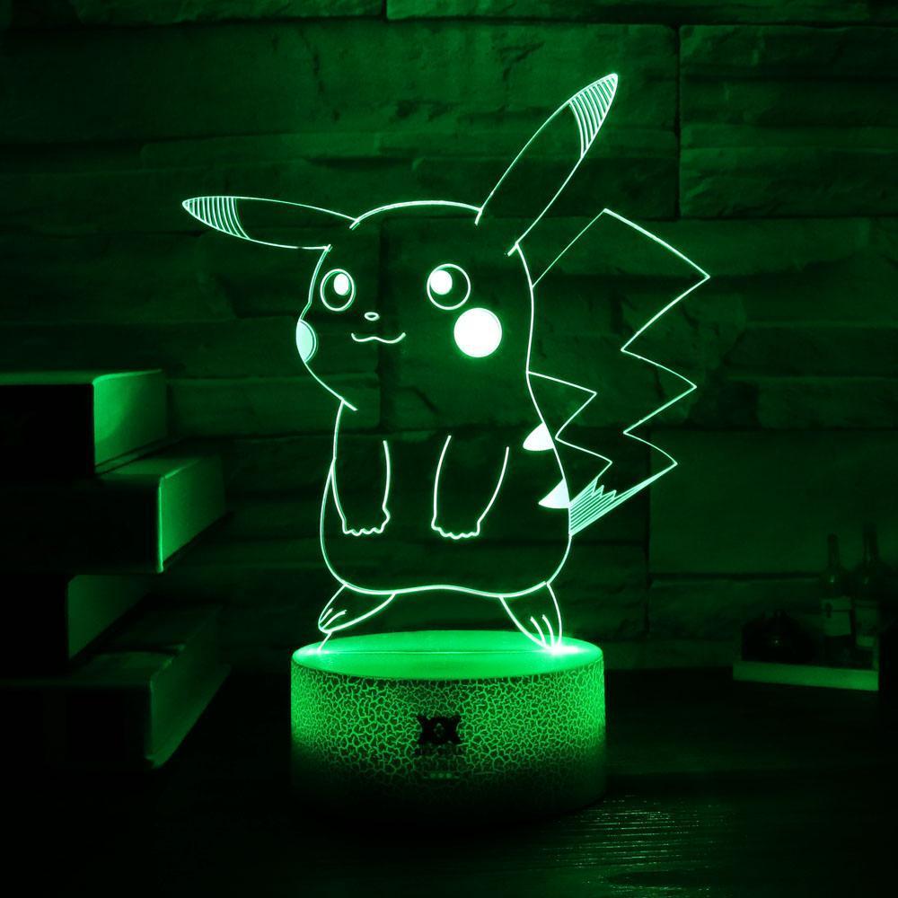 creative 3d visualization lamp pikachu