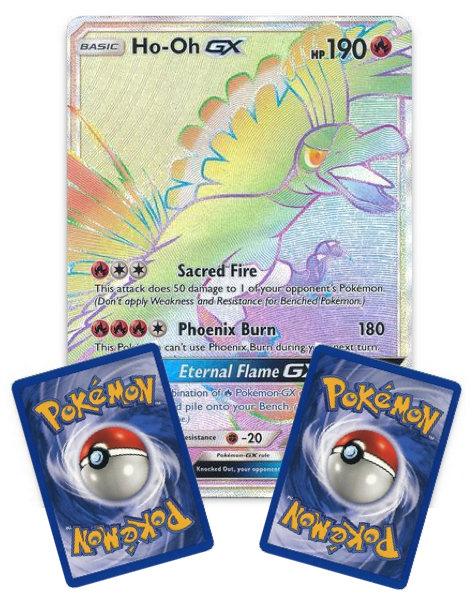 Carta Pokemon Jumbo Ho-oh Gx Rainbow (pt) Original + Brindes