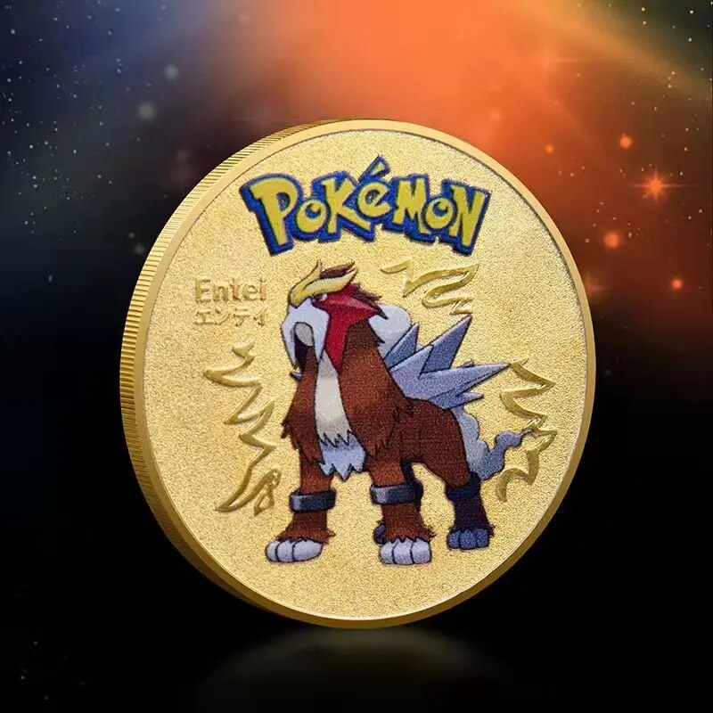 Pokemon - Collectible Gold Coin (6 verschillende Pokemon)