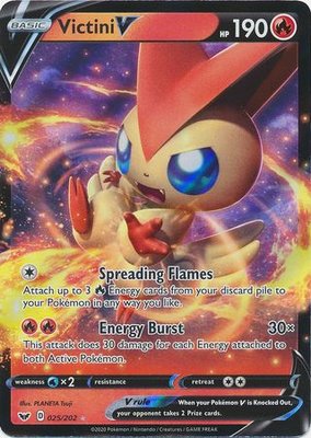 > Victini V - 025/202 // Pokémon kaart (Sword & Shield)
