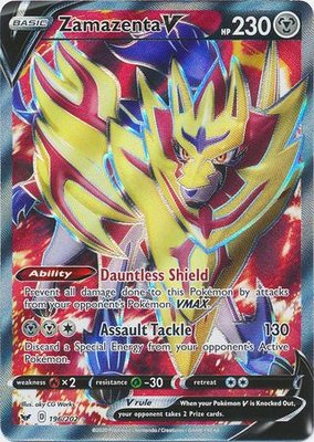 > Zamazenta V Full Art - 196/202 // Pokémon kaart (Sword & Shield)