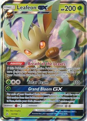 Leafeon GX - 13/156 // Pokémon kaart (Ultra Prism)