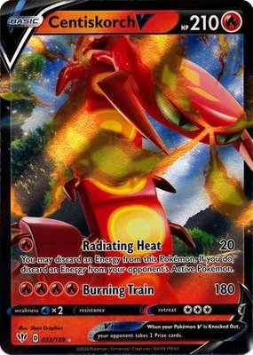 > Centiskorch V - 033/189 // Pokémon kaart (Darkness Ablaze)