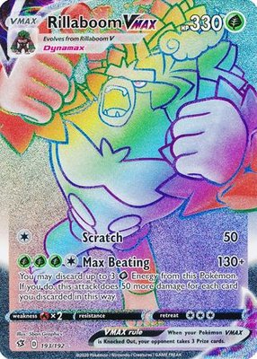 >> Rillaboom VMAX - 193/192 [Hyper Rare]  // Pokémon kaart (Rebel Clash)
