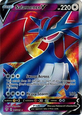 > Salamence V Full Art - 185/189 // Pokémon kaart (Darkness Ablaze)