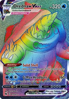 >> Drednaw VMAX Hyper Rare (Rainbow) // Pokémon kaart