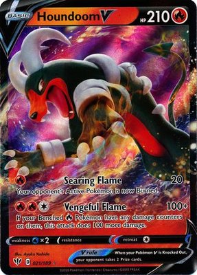 > Houndoom  V - 021/189 // Pokémon kaart (Darkness Ablaze)
