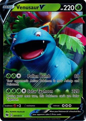 > Venusaur V - 001/073 // Pokémon kaart (Champion's Path)
