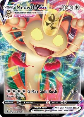 [A2] oversized Meowth VMAX Full Art // Pokémon kaart