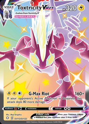 >> Toxtricity VMAX Shiny Rare // Pokémon kaart