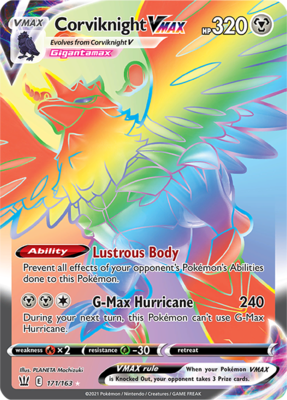 >> Corviknight VMAX Hyper Rare (Rainbow) // Pokémon kaart