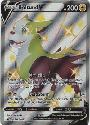 > Shiny Boltund V Full Art - SWSH085 // Pokémon kaart (Shining Fates Promo)