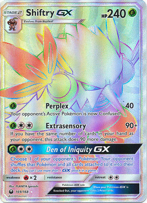 Shiftry Rainbow GX Hyper Rare Full Art // Pokémon kaart (TAG-TEAM)