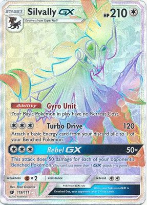 Silvally Rainbow GX Hyper Rare Full Art // Pokémon kaart (TAG-TEAM)