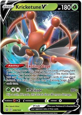 > Kricketune V - 006/163 // Pokémon kaart (Battle Styles)